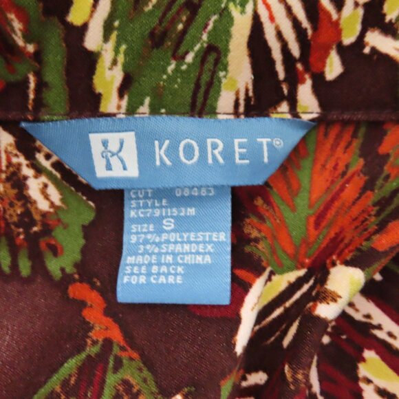 Koret Button Up Leaf Pattern Soft Shirt Sz. S - Picture 8 of 9